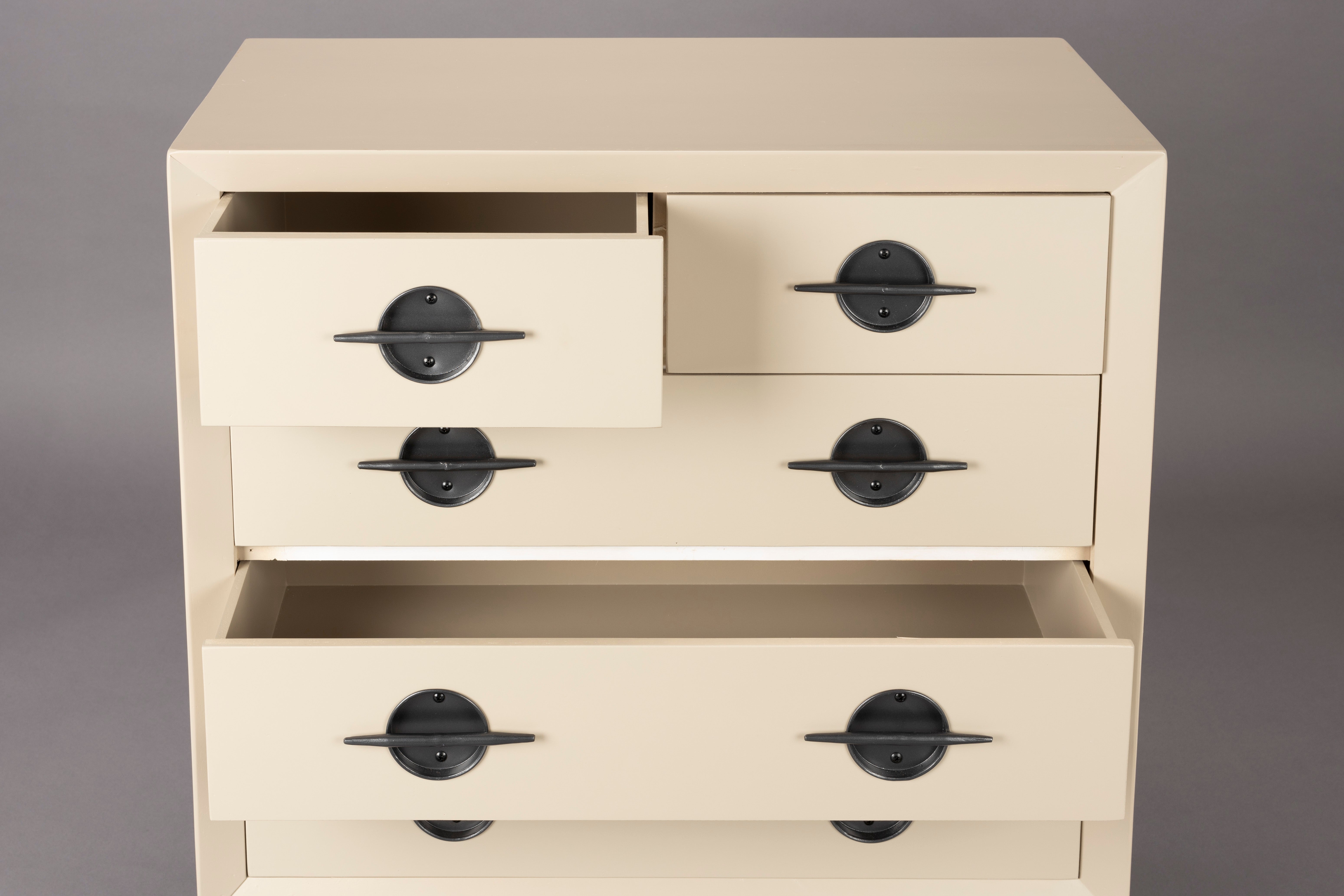 Dutchbone Edson Cream Chest of Drawers